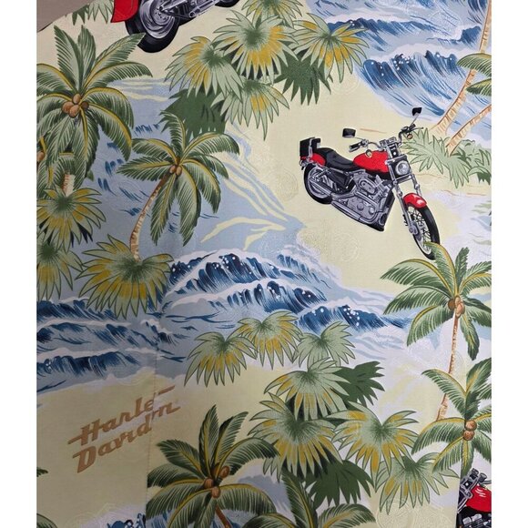 Women's - Harley Davidson Tori Richards Tropical Print Button Down Shirt, XL - Picture 7 of 7